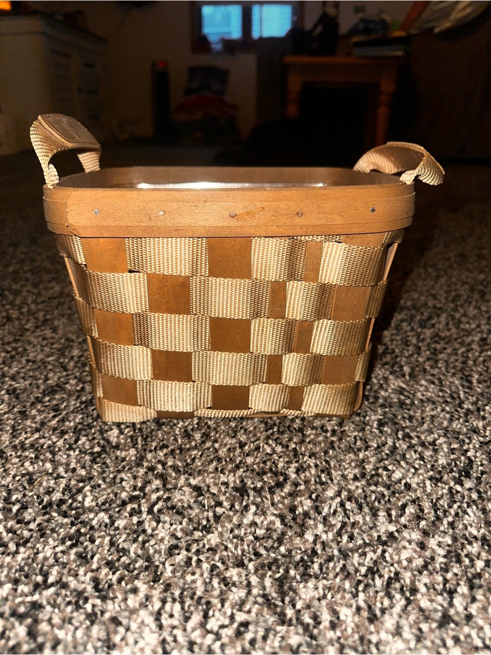 longaberger small canvas to go basket